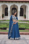 KA 5054 Silk With Embroidered Work Lehenga With Blouse Dupatta Wholesalers In Delhi